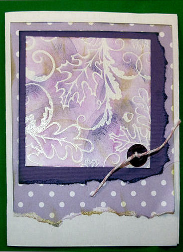 Purple Leaves Card